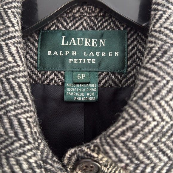 Ralph Lauren Green Label Herringbone Pure New Wool Jacket - 6 Petite - Picture 4 of 10